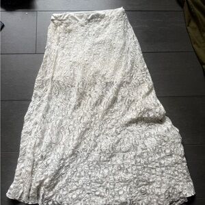 Edikted White Lace Maxi Skirt